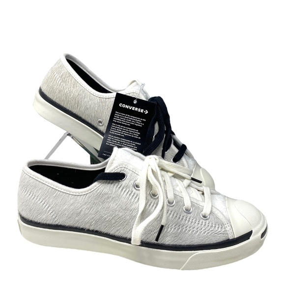 Converse x CLOT Jack Purcell OX Low Faux Fur White Women's Size Sneakers A00322C - Picture 1 of 10